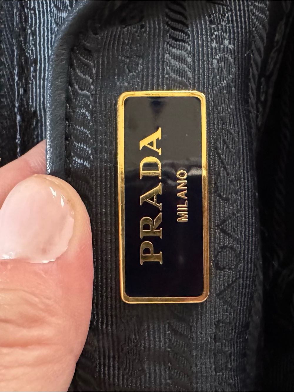 Prada Black Nylon Shoulder Tote with Gold Hardware - Picture 12 of 16